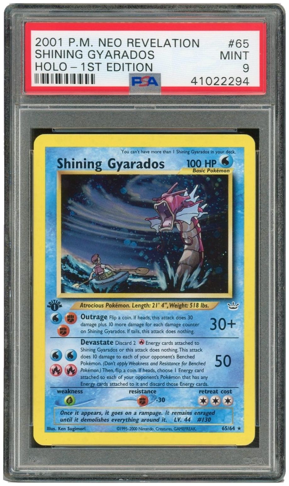 First Edition Shining Gyarados PSA 9