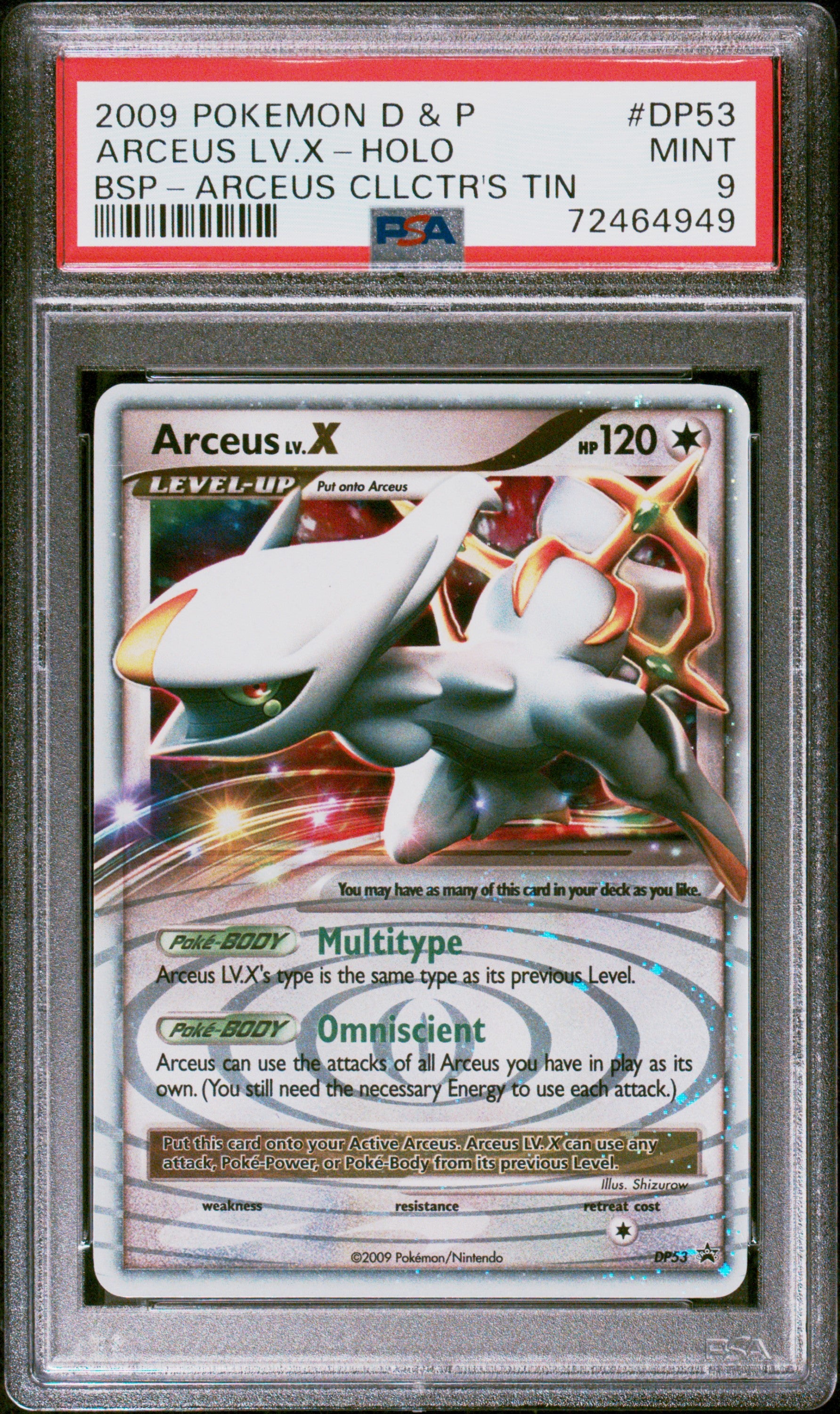 Arceus Lv.X Black Star Promo PSA 9