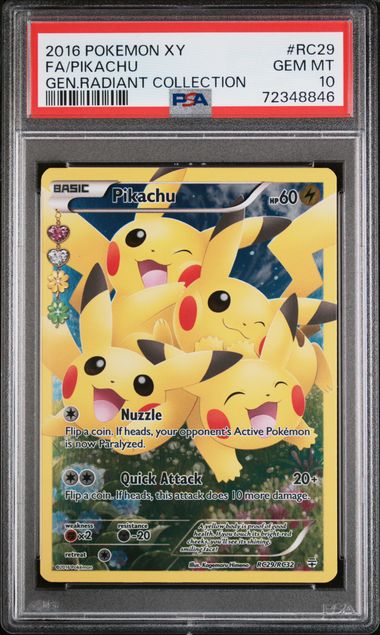 Generations Radiant Collection Pikachu PSA 10